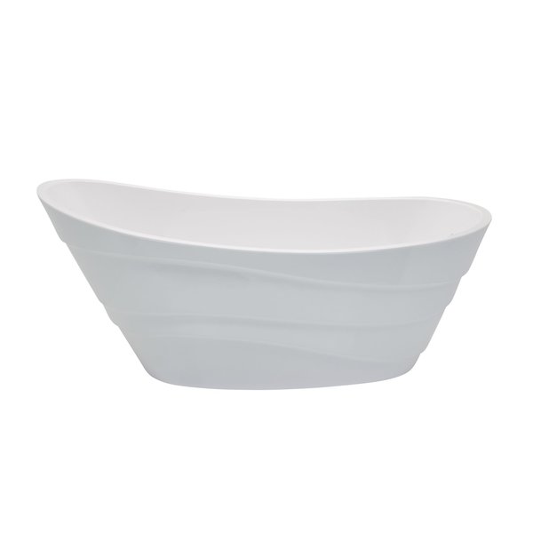 Anzzi Stratus 5.6 ft. Acrylic Reversible Drain Freestanding Bathtub FT-AZ084